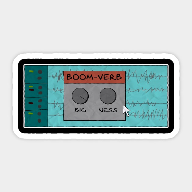 BOOM-VERB vst daw Plug-In Sticker by RyanJGillComics